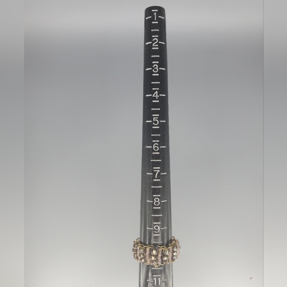 Gold and Peach Beaded Ring - Picture 4 of 8